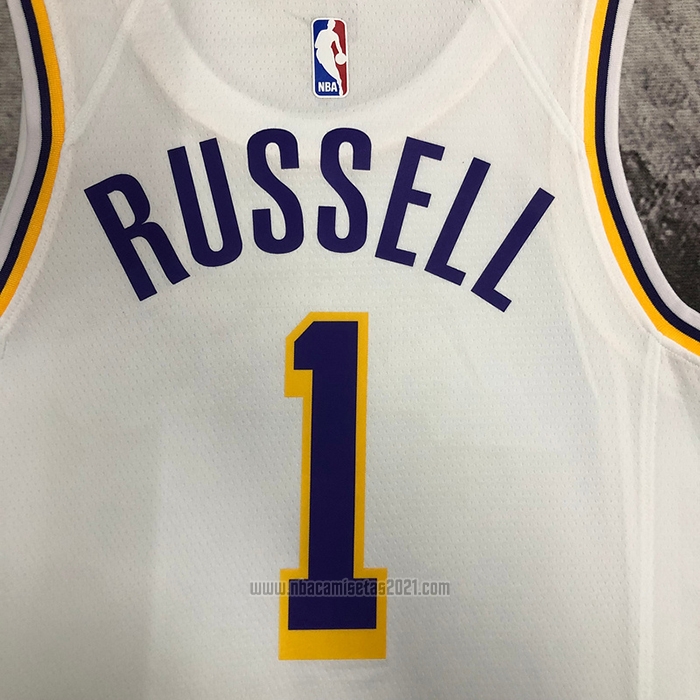 Camiseta Los Angeles Lakers D'Angelo Russell #1 Association 2022-23 Blanco